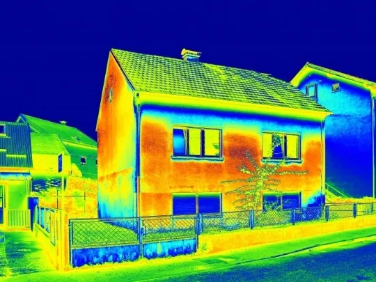 Thermal home inspection to help find air leaks